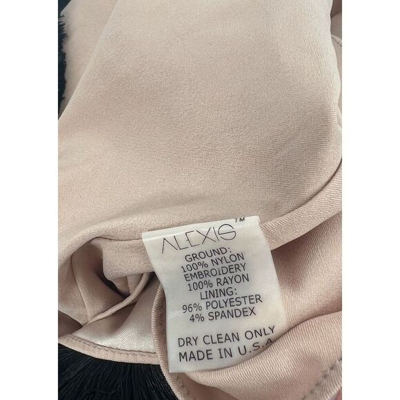 NEW Alexis Jasmine Dress With Fringe Black Cocktail Off Shoulder Size Large - Picture 7 of 7